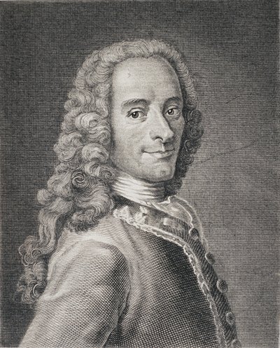 Francois Marie Arouet de Voltaire by Maurice Quentin de La Tour